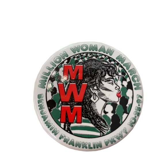 Vintage 1997 MWM Million Woman March Benjamin Franklin Parkway 2.25" Pinback 10- - Picture 14 of 14